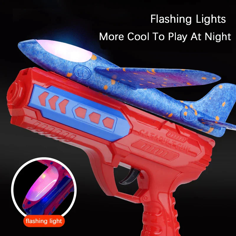 Airplane Launching Glider Gun-SkyBlaster Foam Plane Launcher Toy