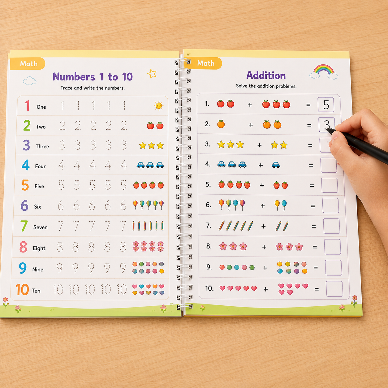 Sank Magic Practice Copybook Set – Reusable Learning Books (4 Books + 10 Ink Refills)