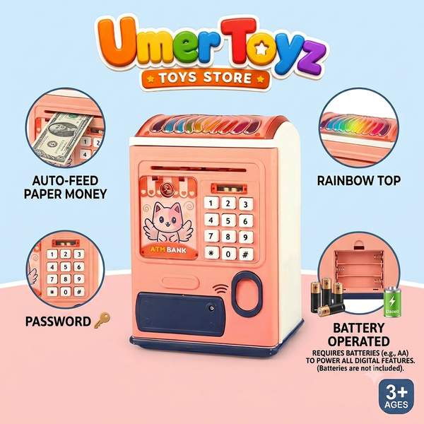 Kids' Smart ATM Bank – Safe & Fun Savings